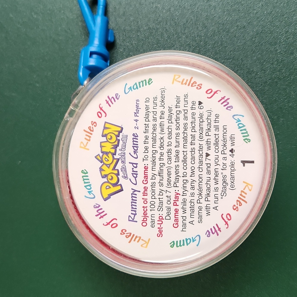 POKEMON Rummy Card Game Nintendo 1999 With Clip On Case COMPLETE (Vintage) - Picture 7 of 12